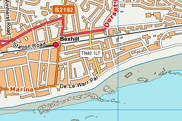 TN40 1LT map - OS VectorMap District (Ordnance Survey) TN40 1LT map - OS VectorMap District (Ordnance Survey)