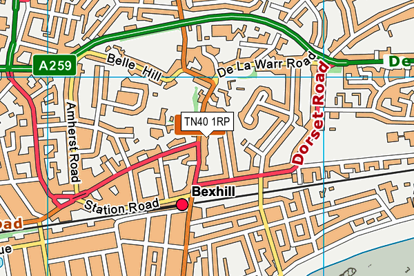 TN40 1RP map - OS VectorMap District (Ordnance Survey) TN40 1RP map - OS VectorMap District (Ordnance Survey)