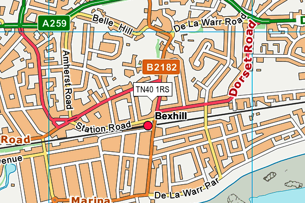 TN40 1RS map - OS VectorMap District (Ordnance Survey) TN40 1RS map - OS VectorMap District (Ordnance Survey)