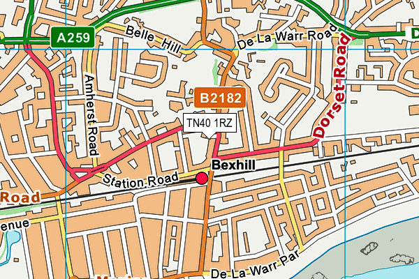 TN40 1RZ map - OS VectorMap District (Ordnance Survey) TN40 1RZ map - OS VectorMap District (Ordnance Survey)