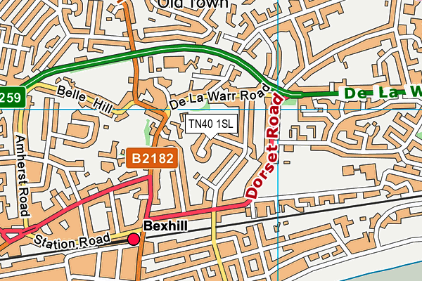 TN40 1SL map - OS VectorMap District (Ordnance Survey) TN40 1SL map - OS VectorMap District (Ordnance Survey)