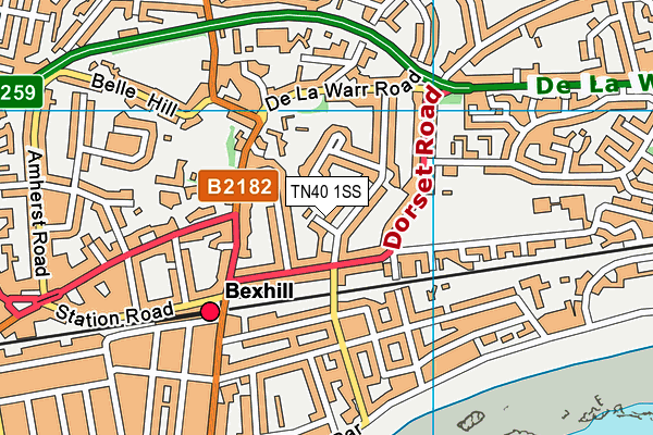 TN40 1SS map - OS VectorMap District (Ordnance Survey) TN40 1SS map - OS VectorMap District (Ordnance Survey)
