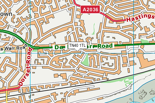 TN40 1TL map - OS VectorMap District (Ordnance Survey) TN40 1TL map - OS VectorMap District (Ordnance Survey)