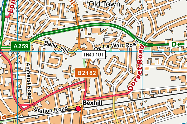 TN40 1UT map - OS VectorMap District (Ordnance Survey) TN40 1UT map - OS VectorMap District (Ordnance Survey)