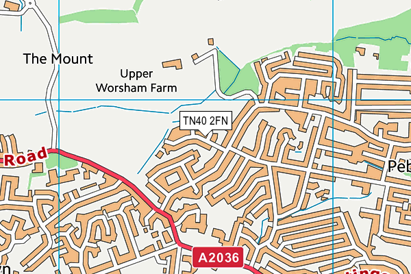 TN40 2FN map - OS VectorMap District (Ordnance Survey) TN40 2FN map - OS VectorMap District (Ordnance Survey)