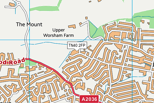 TN40 2FP map - OS VectorMap District (Ordnance Survey) TN40 2FP map - OS VectorMap District (Ordnance Survey)