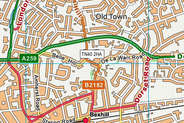 TN40 2HA map - OS VectorMap District (Ordnance Survey) TN40 2HA map - OS VectorMap District (Ordnance Survey)
