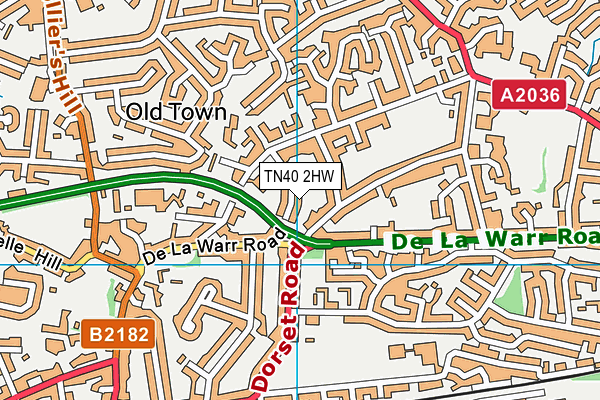 TN40 2HW map - OS VectorMap District (Ordnance Survey) TN40 2HW map - OS VectorMap District (Ordnance Survey)
