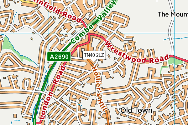 TN40 2LZ map - OS VectorMap District (Ordnance Survey) TN40 2LZ map - OS VectorMap District (Ordnance Survey)