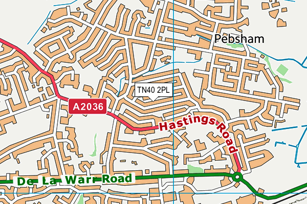 TN40 2PL map - OS VectorMap District (Ordnance Survey) TN40 2PL map - OS VectorMap District (Ordnance Survey)