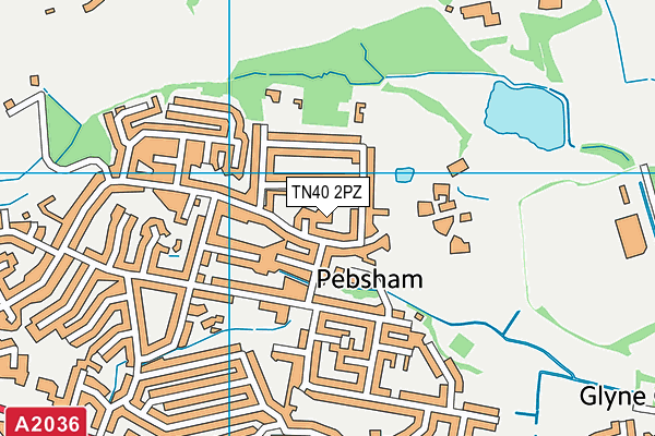 TN40 2PZ map - OS VectorMap District (Ordnance Survey) TN40 2PZ map - OS VectorMap District (Ordnance Survey)
