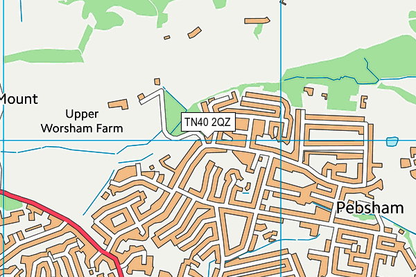 TN40 2QZ map - OS VectorMap District (Ordnance Survey) TN40 2QZ map - OS VectorMap District (Ordnance Survey)