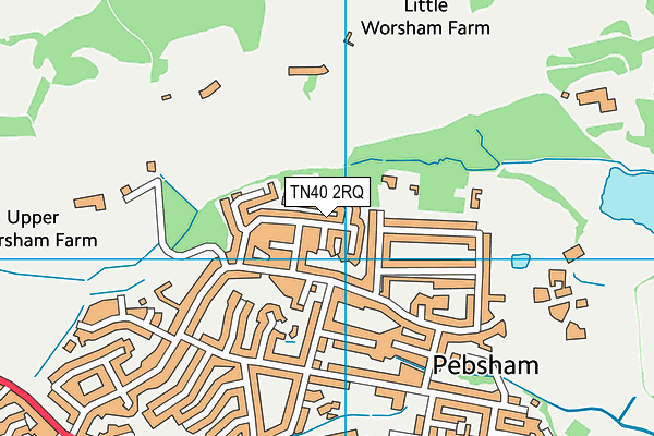 TN40 2RQ map - OS VectorMap District (Ordnance Survey) TN40 2RQ map - OS VectorMap District (Ordnance Survey)