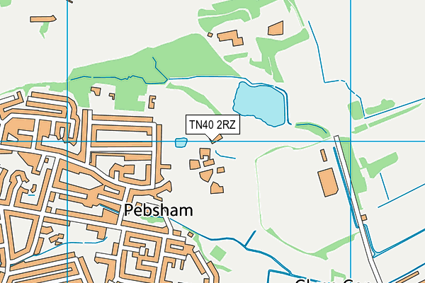 TN40 2RZ map - OS VectorMap District (Ordnance Survey)