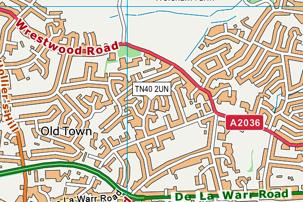 TN40 2UN map - OS VectorMap District (Ordnance Survey) TN40 2UN map - OS VectorMap District (Ordnance Survey)