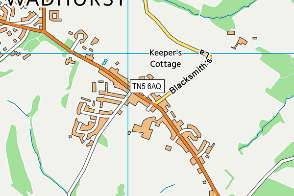 TN5 6AQ map - OS VectorMap District (Ordnance Survey)