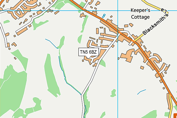 TN5 6BZ map - OS VectorMap District (Ordnance Survey)