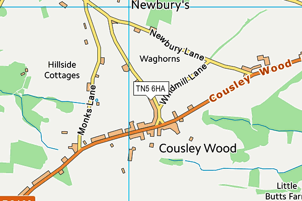 TN5 6HA map - OS VectorMap District (Ordnance Survey) TN5 6HA map - OS VectorMap District (Ordnance Survey)