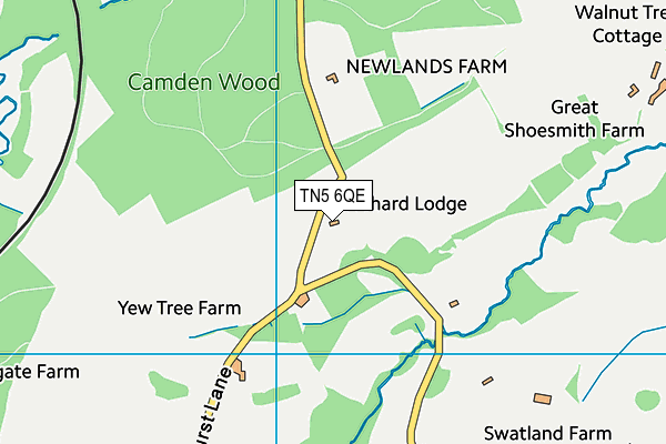 TN5 6QE map - OS VectorMap District (Ordnance Survey) TN5 6QE map - OS VectorMap District (Ordnance Survey)