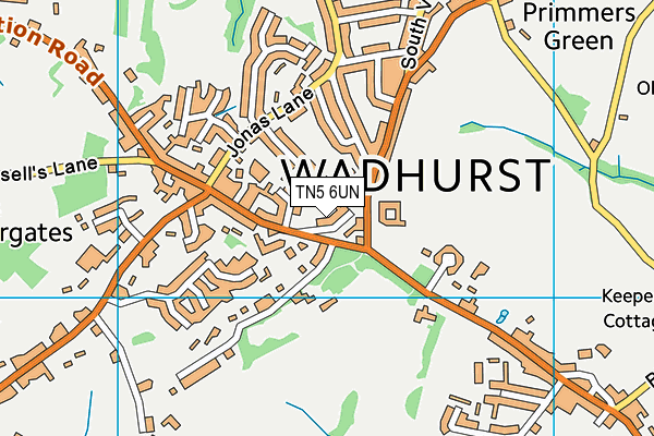 TN5 6UN map - OS VectorMap District (Ordnance Survey) TN5 6UN map - OS VectorMap District (Ordnance Survey)