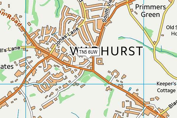 TN5 6UW map - OS VectorMap District (Ordnance Survey) TN5 6UW map - OS VectorMap District (Ordnance Survey)