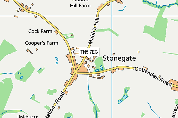 TN5 7EG map - OS VectorMap District (Ordnance Survey) TN5 7EG map - OS VectorMap District (Ordnance Survey)