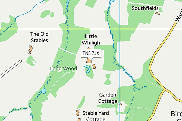 TN5 7JX map - OS VectorMap District (Ordnance Survey) TN5 7JX map - OS VectorMap District (Ordnance Survey)