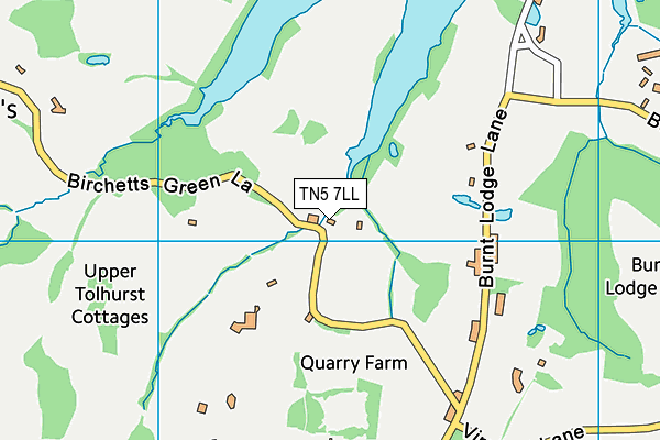TN5 7LL map - OS VectorMap District (Ordnance Survey) TN5 7LL map - OS VectorMap District (Ordnance Survey)