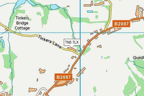 TN5 7LX map - OS VectorMap District (Ordnance Survey) TN5 7LX map - OS VectorMap District (Ordnance Survey)