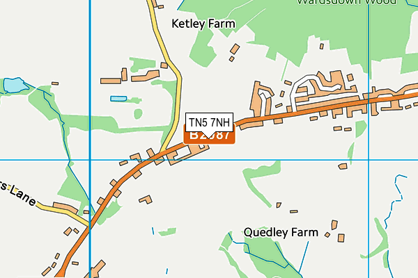 TN5 7NH map - OS VectorMap District (Ordnance Survey) TN5 7NH map - OS VectorMap District (Ordnance Survey)