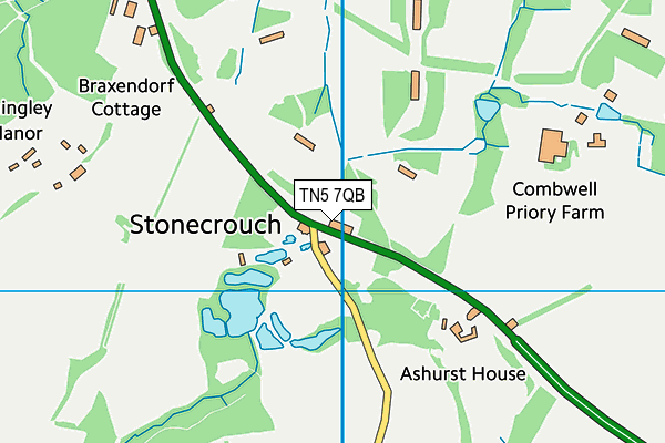 TN5 7QB map - OS VectorMap District (Ordnance Survey) TN5 7QB map - OS VectorMap District (Ordnance Survey)
