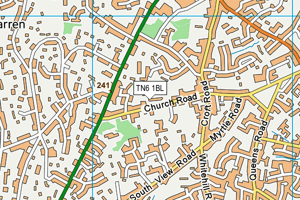 TN6 1BL map - OS VectorMap District (Ordnance Survey) TN6 1BL map - OS VectorMap District (Ordnance Survey)