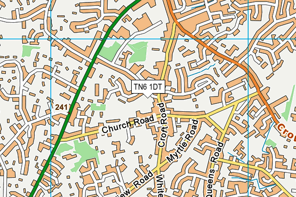 TN6 1DT map - OS VectorMap District (Ordnance Survey) TN6 1DT map - OS VectorMap District (Ordnance Survey)