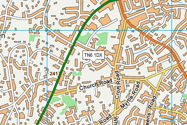 TN6 1DX map - OS VectorMap District (Ordnance Survey) TN6 1DX map - OS VectorMap District (Ordnance Survey)