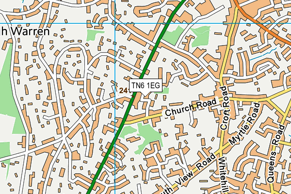 TN6 1EG map - OS VectorMap District (Ordnance Survey) TN6 1EG map - OS VectorMap District (Ordnance Survey)