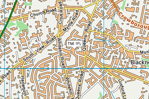 TN6 1FL map - OS VectorMap District (Ordnance Survey) TN6 1FL map - OS VectorMap District (Ordnance Survey)