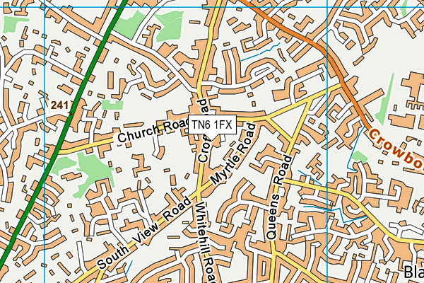 TN6 1FX map - OS VectorMap District (Ordnance Survey) TN6 1FX map - OS VectorMap District (Ordnance Survey)