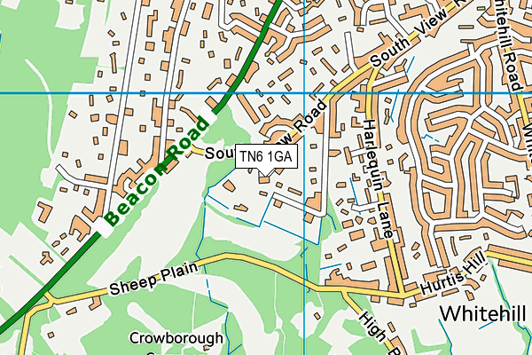 TN6 1GA map - OS VectorMap District (Ordnance Survey) TN6 1GA map - OS VectorMap District (Ordnance Survey)