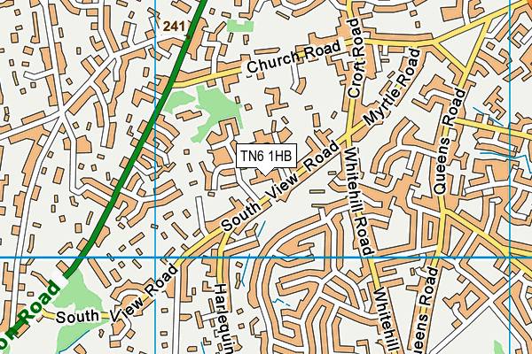 TN6 1HB map - OS VectorMap District (Ordnance Survey) TN6 1HB map - OS VectorMap District (Ordnance Survey)