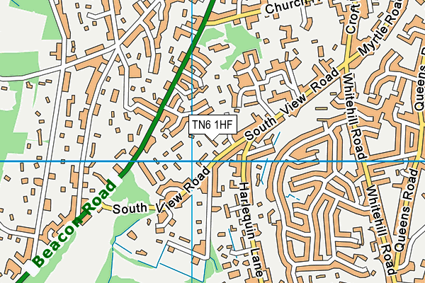 TN6 1HF map - OS VectorMap District (Ordnance Survey) TN6 1HF map - OS VectorMap District (Ordnance Survey)