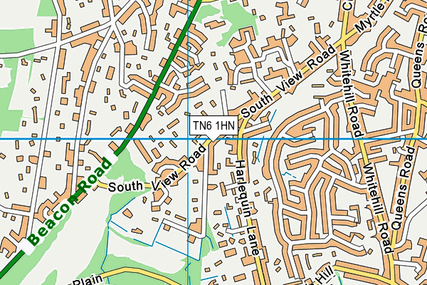 TN6 1HN map - OS VectorMap District (Ordnance Survey) TN6 1HN map - OS VectorMap District (Ordnance Survey)