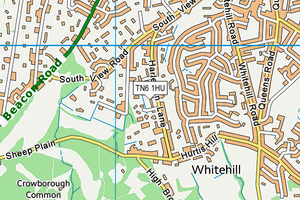 TN6 1HU map - OS VectorMap District (Ordnance Survey)