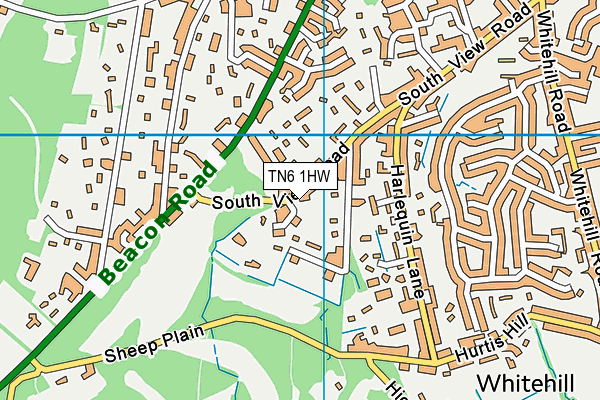 TN6 1HW map - OS VectorMap District (Ordnance Survey) TN6 1HW map - OS VectorMap District (Ordnance Survey)