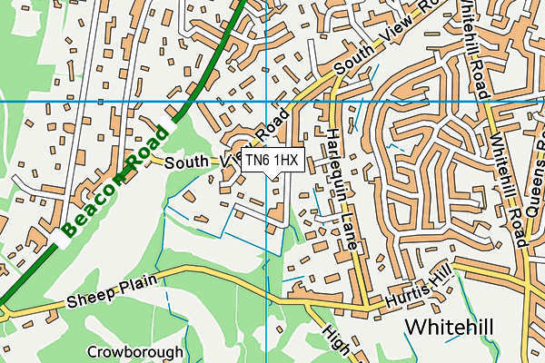 TN6 1HX map - OS VectorMap District (Ordnance Survey)