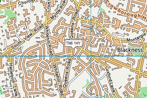 TN6 1HY map - OS VectorMap District (Ordnance Survey) TN6 1HY map - OS VectorMap District (Ordnance Survey)