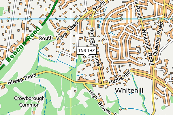 TN6 1HZ map - OS VectorMap District (Ordnance Survey)