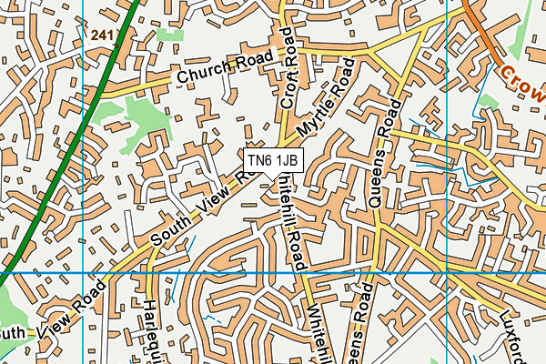 TN6 1JB map - OS VectorMap District (Ordnance Survey) TN6 1JB map - OS VectorMap District (Ordnance Survey)