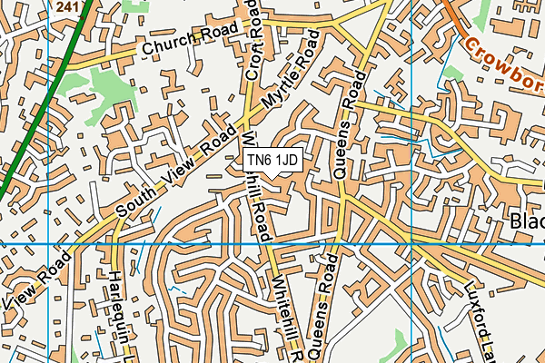 TN6 1JD map - OS VectorMap District (Ordnance Survey) TN6 1JD map - OS VectorMap District (Ordnance Survey)