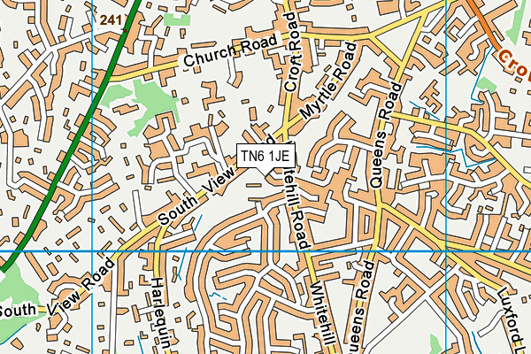 TN6 1JE map - OS VectorMap District (Ordnance Survey) TN6 1JE map - OS VectorMap District (Ordnance Survey)