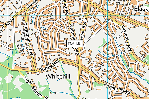 TN6 1JU map - OS VectorMap District (Ordnance Survey) TN6 1JU map - OS VectorMap District (Ordnance Survey)